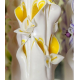 Calla Flower Handmade Sculpted Candle with Two Carved Ends