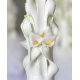 Calla Flower Handmade Sculpted Candle with Two Carved Ends