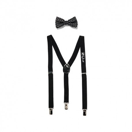 Boy's Custom Monogrammed Tuxedo Suspender And Bowtie Attire - Black Dot ...