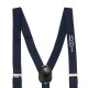 Boy's Custom Monogrammed Tuxedo Suspender And Bowtie Attire - Navy Blue Dot Se