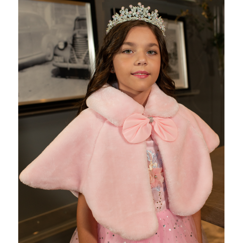 Flower girl faux outlet fur bolero