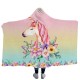 Unicorn Hooded Blanket