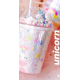 Unicorn Plastic Cup with Staw