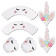 White Unicorn Eyelash Cupcake Cases and Toppers (12 pack)