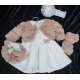 Dusty Pink Baby Set with Bolero