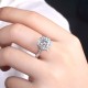 Luxury Women's Ring  Moissanite 1 Carat Diamond Geometric Shape