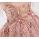 Luxury Shades of Pink Princess Dress with Floral Design and Feathers